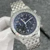 2022 relógio masculino de luxo aviação Japão Vk quartzo cronógrafo 46 mm 1884 relógios masculinos relógios de pulso de vidro hardex