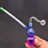 Riciclatore all'ingrosso Bruciatore a olio Bong Bubbler Tubi dell'acqua Dab Rig Bong Spesso Pyrex Birdcage Perc Bong con tubo e tubo per bruciatore a olio maschio da 10 mm