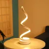 Household Table Lamps Desk Acrylic Iron Curved Lighting Modern LED Spiral Light Bedroom Living Room Bedside Night Light