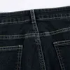Bellbottom jeans för kvinnor med låg midja byxor stilfull gradient blå flare jeans mode damer denim byxor stiger mager l220726