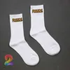 2 pares de meias Rhude de alta qualidade de algodão europeu americano tendência de rua masculina meias femininas letras simples Rhude Couple In-Tube Socksk81283p