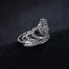 Pierścionki ślubne europejski i amerykański styl biżuteria urok korona kryształ pierścionek walentynkowy prezent luksusowe akcesoria biżuterii