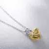Chains Fashion Gold Collection Yellow Pink White Blue Diamond 925 Silver Jewelry NecklacesChains Heal22