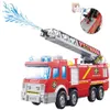 Spray Water Gun Toy Truck Firetruck Juguetes Fireman Sam Fire Truck Engine Car Music Light Education Toys for Boy Kids L