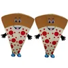 Costume de mascotte de pizza de dessin animé drôle robe de nourriture de vêtements de performance d'anime adulte