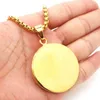 Pendentif Colliers Unisexe Acier Inoxydable 316L Cool Gold-Color Medusa Clean Stone Free Chain