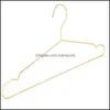 Hangerlink 45Cm Gold Strong Metal Wire Hangers Clothes Hangers Coat Hanger Standard Suit Hangers(20 Pcs/Lot) Drop Delivery 2021 Racks Cl