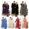 Kvinnors sömnkläder kvinnor mjuka som silke extra lång flanell badrock plus storlek kimono badrock tjock varm klänning brudtärna kläder weddin