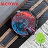 Alta Qualidade Homens Luxury Big Sports Watches Six Stitches Série Todos os Discos de Trabalho Mens Quartz Assista Top Tecido Couro Clássico Relógios de Pulso Orologio di Lusso