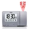Fanju FJ3531 Digital Projector Alarm Clock LED ELEKTRONISK TABLE SZE Backlight Temperatur Fuktighet Titta med Time Projection 210804