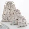 Bolsas de lino de lino gato 8x10cm 9x12cm 10x15cm 15x20cm Pack de 50 cumpleaños Saco de dulces Sack Joya de joyas de regalos de regalos