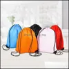 Bolsas de armazenamento Creative portátil dstring backpack de cor sólida esportes fashio dhayt