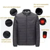 Vestes pour hommes hommes veste chauffante hiver chaud Usb manteau Thermostat intelligent à capuche vêtements chauffants imperméable veste rembourrée # g