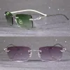 Тонкие стеклянные солнцезащитные очки без оправы для мужчин и женщин ретрос-очки кадр с пантера украшения ретро Очки мужчина для женщин270L