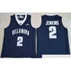 SJZL98 NCAA Villanova Wildcats College Jerseys 1 Kyle Lowry 2 Kris Jenkins 3 Josh Hart 15 Ryan Arcidiaconoバスケットボールジャージーネイビーブルーカラー