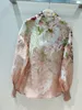 호주 패션 브랜드 루즈 가든 꽃 패턴이있는 긴 슬리브 셔츠 199g