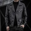 2022 осень зима молодежь локомотив PU кожаная куртка корейский тонкий фитинг отворот пальто повседневная мужская кожаная одежда