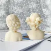 Ferramentas artesanais Silicone Candle Mold Hair Hair Girl Plaster Resina Mold de fundição para o Dia dos Namorados Ferramenta DIY LJB15509