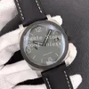 Uhren für Herren, Titanlegierung, graues Zifferblatt, Herren-Automatikuhr P.9010, 1662 Kohlefaser vs. Leder, Pam VSF, Rhodium, Datum, 44 mm, Sport-Armbanduhr mit Box