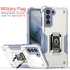 Coques de téléphone pour Samsung S21 S22 S20 A02S M12 A22 M23 A32 A03 A13 avec fonction de support de voiture de béquille portable fonction antichoc pare-chocs couverture de Protection anti-chute