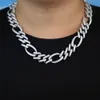 Ihålig hip hop curb kubansk kedja män halsband iced out asfalterad cz bling rapper rock halsband mens kedja uttalande nacke smycken