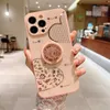 Glitter Bling Luxury Designer Girl Heart Diamond Cases Womens Fashion Defender Telefonfodral för iPhone 11 12 13 Pro Max Xsmax X 7 Plus