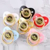 Pacyfikatory# Kolory Cartoon Crown Baby Pacifier Złoty manekin Bling Toddler Pacy Pacy Ortodontyczny sutek