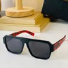 Quadratische Acetat-Sonnenbrille für Mädchen, Symbole Flug, pr22y-Stil, hochwertige Sonnenbrille, Super-Herren-Luftfahrt-Rot-Lila-Design-Brille, wo286z