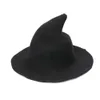 Halloween Witch Hats Diversified Along The Sheep Wool Cap Knitting Fisherman Hat Female Fashion Witch Pointed Basin Bucket FY4892