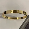 Love Gold Bangle Au 750 for Man 18 K for Woman Bangle 16-20 size with box with screctiver Jewelry Gift Wight Bracelet Gift for Girlfriend 052