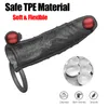 Vibrating Enlargement For Men Reusable Dildo Vibrator Penis Ring Sleeve Adult Sex Shop Sex Toy for Couples 220628