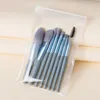 8pcs Taşınabilir yumuşak saç makyaj fırçası aletleri Set Göz Farı Temel Toz Kirpik Dudak Kapatıcı Allık Fırçası