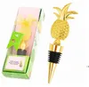 Tappi per vino in metallo Strumenti da bar Forma creativa di ananas Tappo per bottiglia di champagne Regali per gli ospiti di nozze Confezione regalo souvenir GCB15070