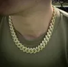 16mm Baguette Prong Cuban Link Necklace AAA+ CZ Ice Out Hop Hip Chain Diamond Cubic Zirconia Jewelry 16inch-24inch