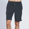 L-07 Men Yoga Shorts Snabbtorkning Summer Fitness Sweatpants Have Cinchable Drawcord Sports Short Pants With Back Drop-In Pockets Training