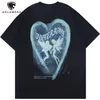 Tshirt Aolamegs Men FAIRY CUORE CUORE COPPIA DI GRAFFITI TEE SHIRTS EVERSO ONECK COZI TOTTI CHUADI TOTTI High Street Streetwear 220527