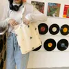 Sacs de soirée femmes Shopper sac toile épaule pour femmes 2022 coréen grand tissu femme sacs à main fleur Eco fourre-tout sac à provisions soirée