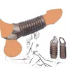 NXY Bondage Silicone Riutilizzabile Manicotto Del Pene Strapon Eiaculazione Ritardata Dispositivo di Castità Blocco Sperma Erezione Giocattoli Del Sesso Per Gli Uomini Gear 0418