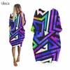 Geometry Abstract Dress 3D Print Colorful Streetwear Women Dresses Fashion Harajuku Long Sleeve Punk Style Clothes W220617