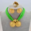 Anniyo DIY Rope Chain Ethiopian Jewelry Set Gold Color Eritrea Ethnic Style Habesha Pendant Earrings Ring 217106 H2204221499598