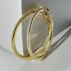 Hoop Huggie Somilia 18K Gold Plaka Büyük Çember Küpe 925 STERLING Gümüş Basit Klasik Kadın Küpe Takı Ladys 230206