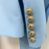 Nowa osobowość najwyższej jakości damskie zestawy spodni garnituru oryginalny projekt retro szal kołnierz blazer pokaz mody