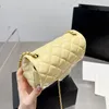 22Ssw Luxury Designer Classic Mini Flap Gold Crush Ball Quilted channell Bags Lambskin Crossbody Purse Adjustable Shoulder Large Capacity Fashion Handbags 17CM