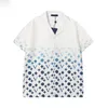 남성 패션 플라워 호랑이 인쇄 셔츠 캐주얼 버튼 아래로 짧은 소매 하와이 셔츠 정장 여름 해변 디자이너 드레스 셔츠 269f
