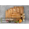 Kitchen Tools BEEFURNI Rectangular Real Teak Wood Cutting Board With Juice Groove 22 INCH Pack of 5 Pieces