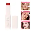 Geen logo waterdichte blush stick make -up roze rode matte contour voor wangen en lippen