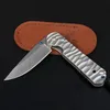 High-end CR zakmes D2 stalen mes TC4 titanium legering handvat camping jacht survival zakmessen EDC snijgereedschappen