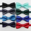 Infantil poliéster Bowtie Classic Solid Color Butterfly Wedding Party Cocondie Tuxedo Tuxedo Dicky Pet Bow Bow