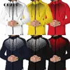 Men's Tracksuits Men's Primavera e outono de alta qualidade Moda 3D Arma de roupas esportivas com zíper de mangas compridas Calças de corrida com capuz de 220826