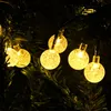 Strings Solar Energy String Lights Clear Bulbs Christmas Day Lanterns LED Bubble Bead Ball 60 Outdoor Decoration Flashing LightsLE188c